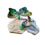 memory standaard 3 vlinders op houten schijf